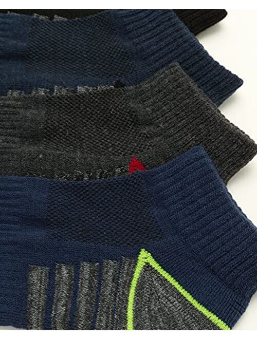 Reebok Boys’ Comfort Cushioned Quarter Cut Basic Socks (6 Pack)