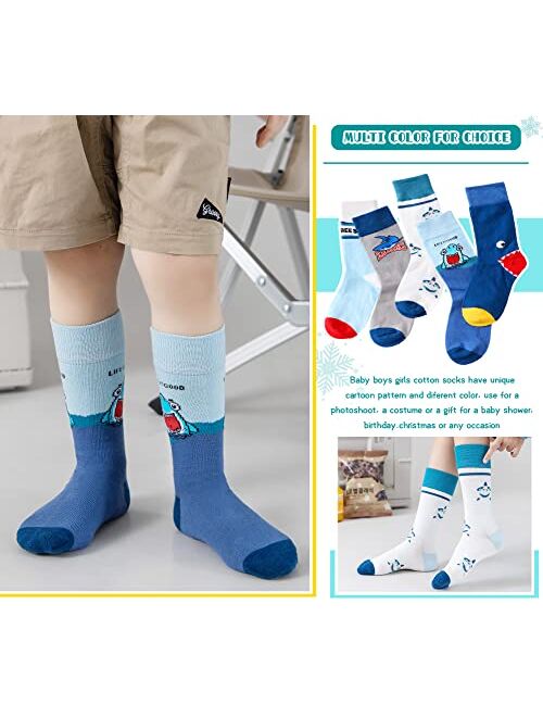 SeeyAN Boys Cotton Crew Socks Kids Novelty Animal Soft Funny Casual Fashion Breathable Childs Socks 6 Pairs
