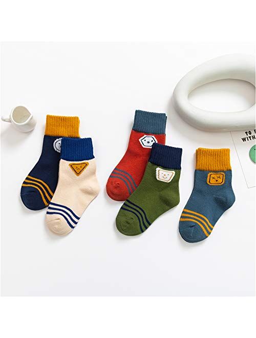 YME 5 Pairs Superhero Cotton Socks Thickening Christmas Cartoon theme Series for Boys