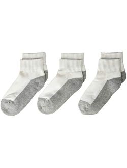 Jefferies Socks Sport Quarter Half Cushion Seamless 6-Pair Pack