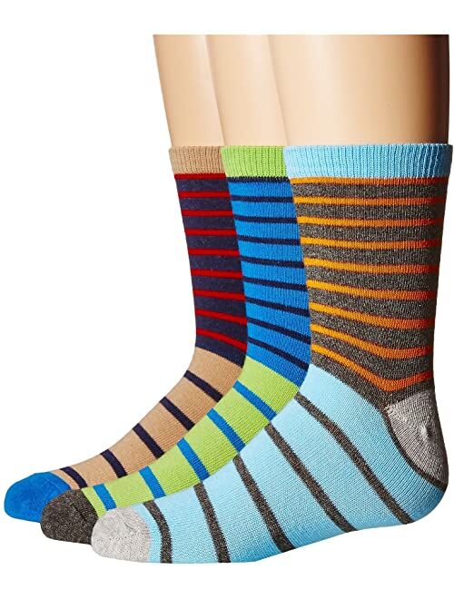 Jefferies Socks Stripe Crew Socks 3-Pair Pack (Toddler/Little Kid/Big Kid)