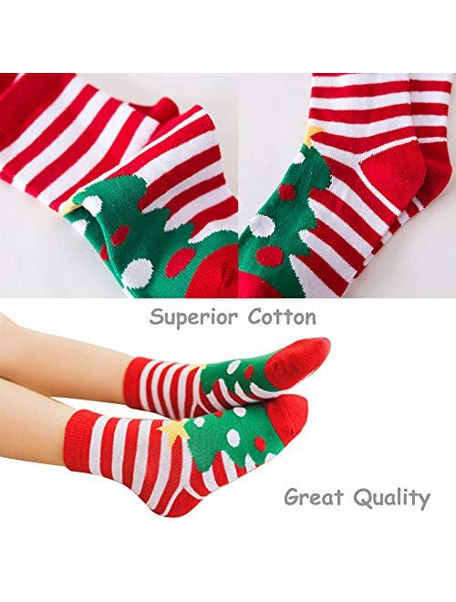 LITOON Christmas Socks Children Socks Christmas Gift Kid Socks for Kid Boy Girl 5 Pairs