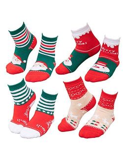 Moon Tree Boys Girls Thick Cotton Socks Christmas Socks Kids Warm Socks Winter Thermal Crew Socks