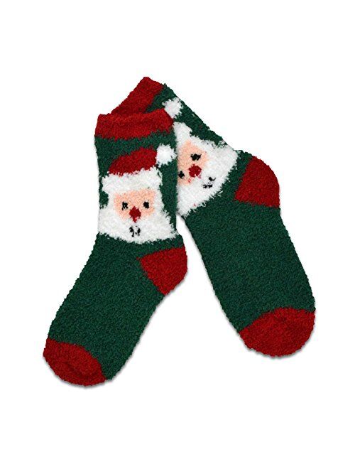 Teehee Kids Soft Premium Cozy (Thermal Double Layer) Crew Socks 3-Pack