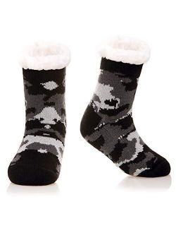 DoSmart Kids Boys Girls Fuzzy Slipper Socks Soft Warm Thick Fleece lined Christmas Stockings For Child Toddler Winter Home Socks