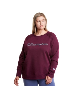 Plus Size Champion Powerblend Embroidered Crewneck Sweatshirt