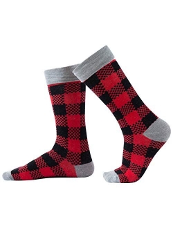 puseky Parent-Child Matching Family Christmas Socks Xmas Combed Cotton Socks Warm Winter Cozy Socks for Dad Mom Kids