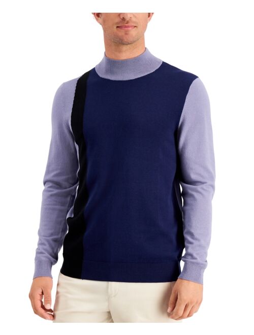 Alfani Men's Colorblocked Turtleneck Sweater, Created for Macy's