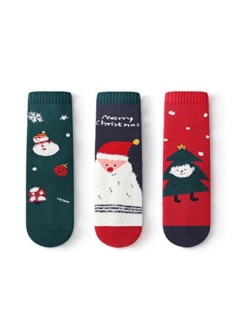 Human Feelings Kids Boys Girls Fun Novelty Design Socks Cute Fuzzy Winter Warm Christmas socks