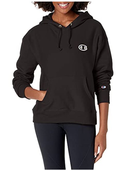 Champion Women's Relaxed Reverse Weave Hoodie, Left Chest C