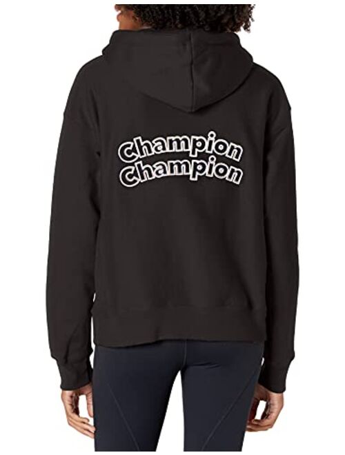 Champion Women's Relaxed Reverse Weave Hoodie, Left Chest C