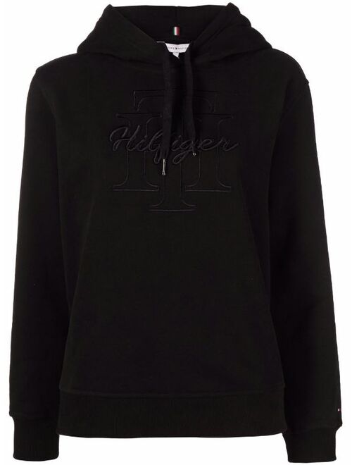 Tommy Hilfiger embroidered-logo cotton hoodie