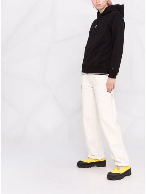 Tommy Hilfiger embroidered-logo cotton hoodie