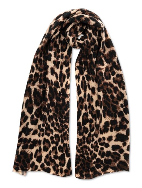 Charter Club Leopard-Print Cashmere Scarf, Created for Macy's