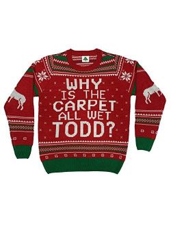 Oh My Sweater Why is The Carpet All Wet Todd Ugly Christmas Sweater Red