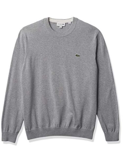 Men's Long Sleeve Crewneck Cotton Jersey Sweater