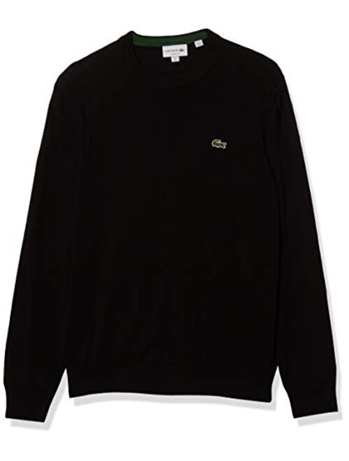 Lacoste Men's Long Sleeve Crewneck Cotton Jersey Sweater