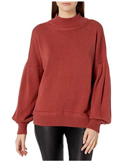 Cable Stitch Women's Pleated-Sleeve Sweater