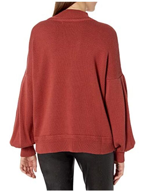 Cable Stitch Women's Pleated-Sleeve Sweater