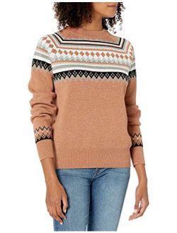 Women's Fair Isle Cotton Crewneck Sweater