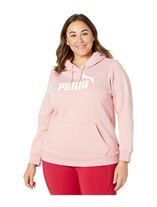 PUMA Women's Plus Size Essentials Logo Fleece Hoodie