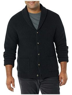 Men's Long-Sleeve Soft Touch Shawl Collar Cardigan