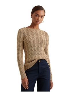 Boatneck Cable-Knit Sweater