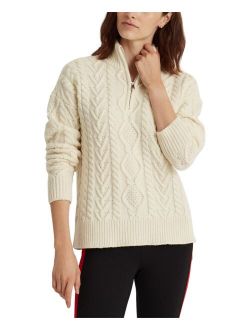 Cable-Knit Quarter-Zip Sweater
