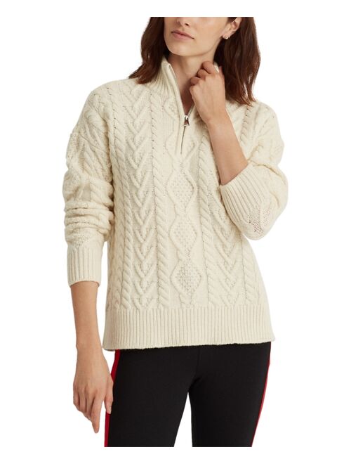 Polo Ralph Lauren Cable-Knit Quarter-Zip Sweater