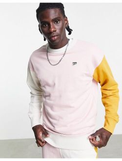 Downtown color block sweatshirt in pink - exclusive to ASOS