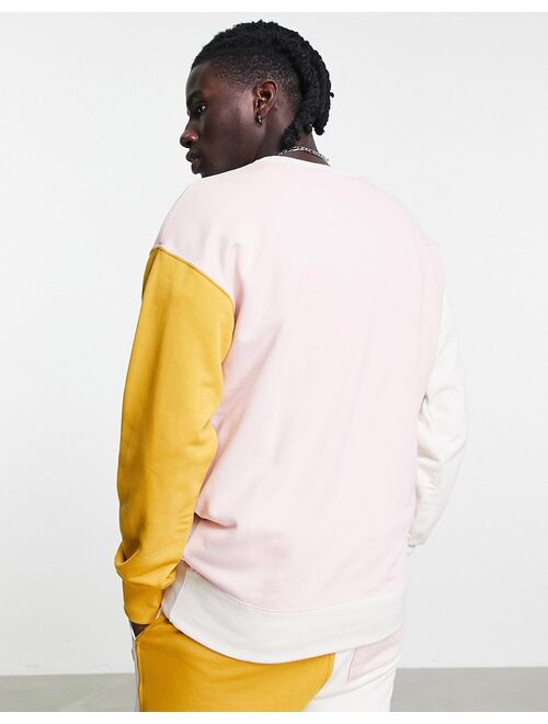 Puma Downtown color block sweatshirt in pink - exclusive to ASOS