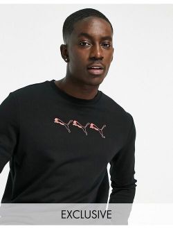 repeat cat logo sweatshirt in black - exclusive to ASOS