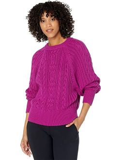 Cable-Knit Dolman Sleeve Sweater
