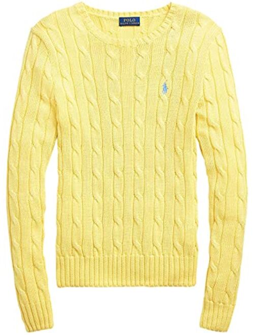 Polo Ralph Lauren Womens Cable Knit V-Neck Sweater