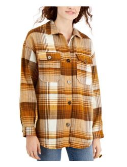 Just Polly Juniors' Button Down Shacket
