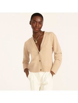 Featherweight cashmere cinched-waist cardigan