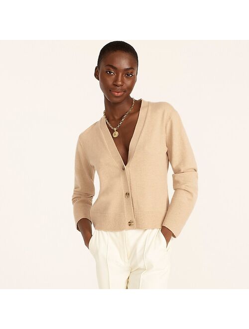 J.Crew Featherweight cashmere cinched-waist cardigan