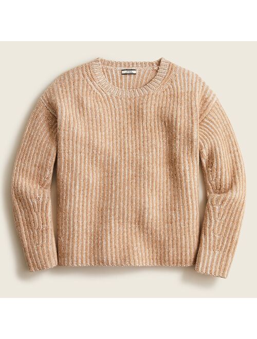 J.Crew Cashmere plaited relaxed-crewneck sweater
