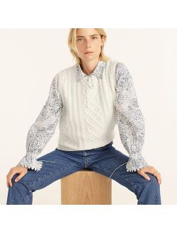 Limited-edition DEMYLEE New York ™ X J.Crew cable-knit sweater-vest