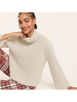 Wool and recycled cashmere relaxed turtleneck