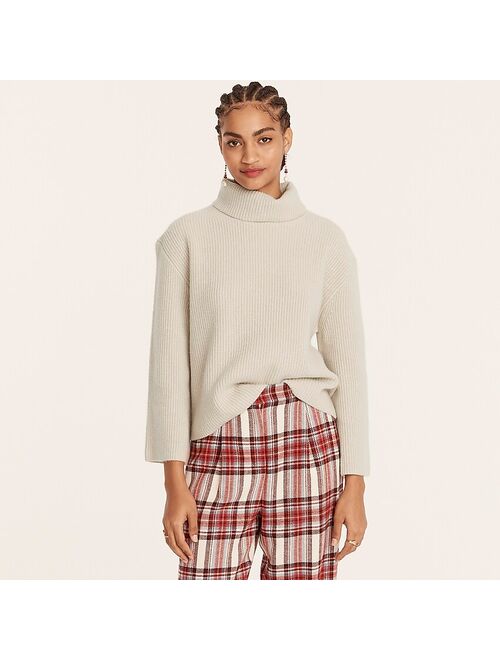 J.Crew Wool and recycled cashmere relaxed turtleneck