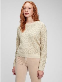 Leopard Print Luxe Crewneck Sweater