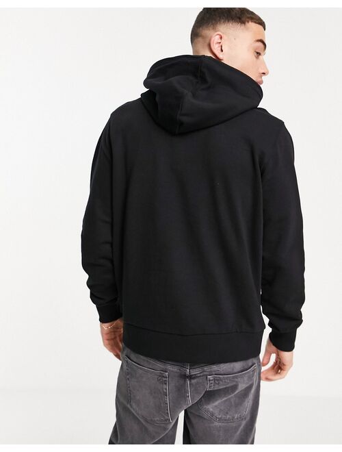 Calvin Klein triple center logo hoodie in black