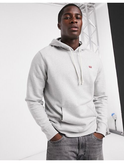 Levi's original hoodie with batwing logo in gray heather