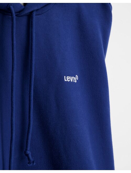 Levi's red tab logo hoodie in navy