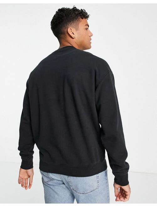 Levi's red tab crew sweatshirt with small logo in mineral black