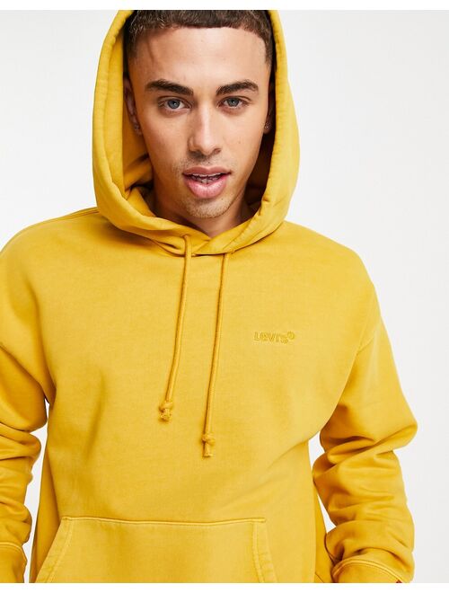 Levi's Red Tab tonal logo hoodie in cool yellow
