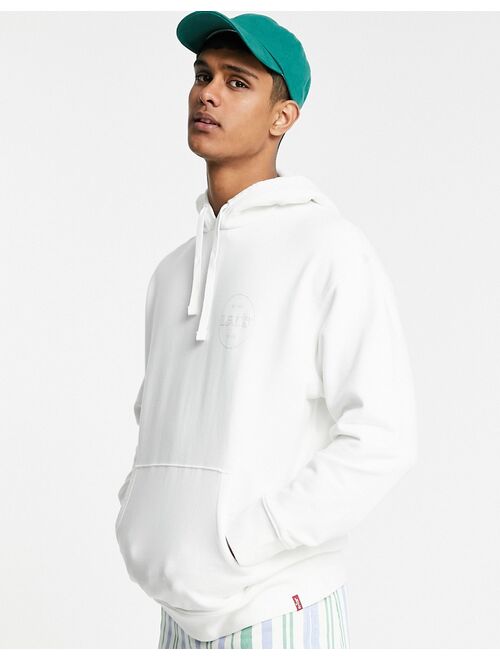 Levi's relaxed fit logo hoodie in neutral white