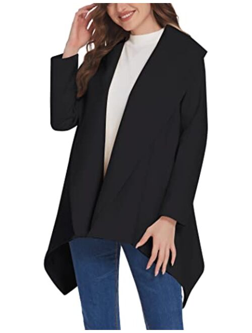 Chigant Women's Winter Pea Coat Warm Winter Outwear Jackets with Belt with Pockets
