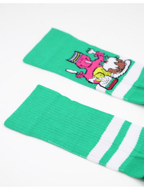 Asos Design Mr Greedy Christmas Printed Crew Socks